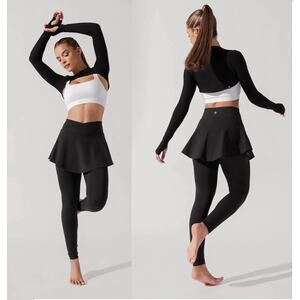 PopFlex Limitless Crisscross Hourglass Sklegging Women's L Black Skirt Legging